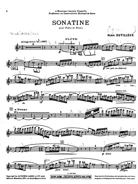  Sonatine (flute) by Henri Tomasi